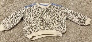 GRAYSON mini Girls 4T Animal Print Pullover Sweatshirt